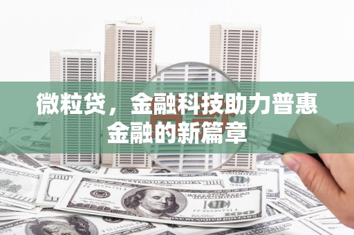 芎林微粒贷，金融科技助力普惠金融的新篇章