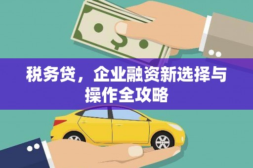 芎林税务贷，企业融资新选择与操作全攻略