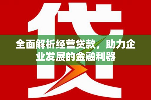 芎林全面解析经营贷款，助力企业发展的金融利器