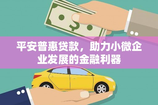 芎林平安普惠贷款，助力小微企业发展的金融利器