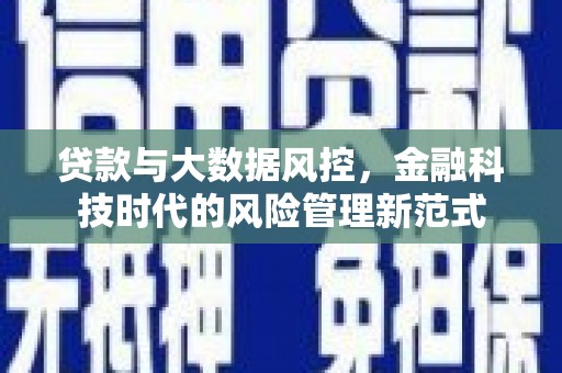 芎林贷款与大数据风控，金融科技时代的风险管理新范式