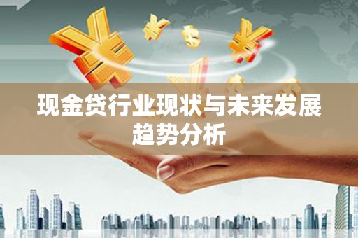 芎林现金贷行业现状与未来发展趋势分析