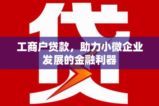 芎林工商户贷款，助力小微企业发展的金融利器