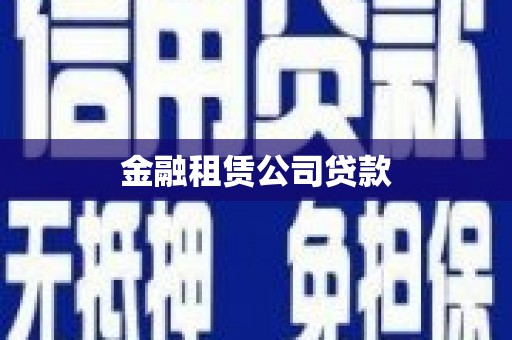 芎林金融租赁公司贷款