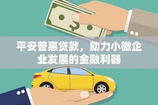 芎林平安普惠贷款，助力小微企业发展的金融利器