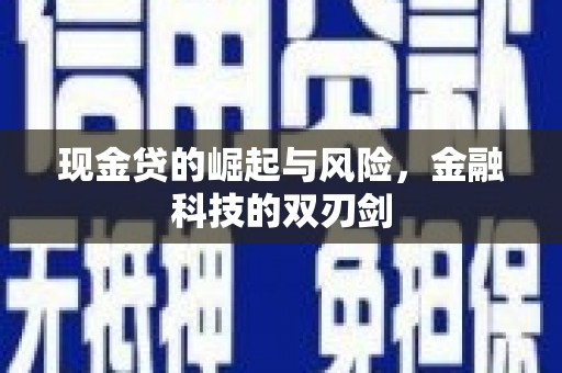 芎林现金贷的崛起与风险，金融科技的双刃剑