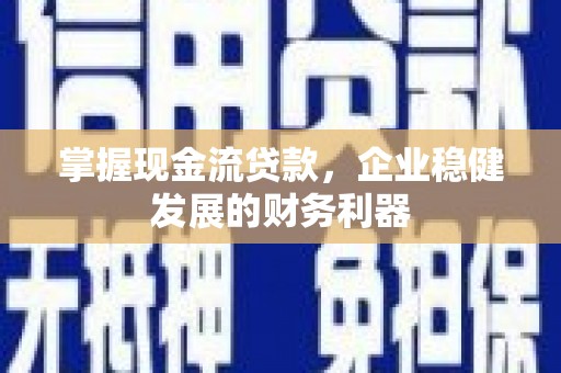 芎林掌握现金流贷款，企业稳健发展的财务利器