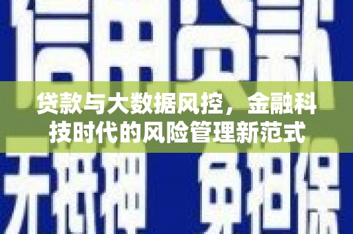 芎林贷款与大数据风控，金融科技时代的风险管理新范式