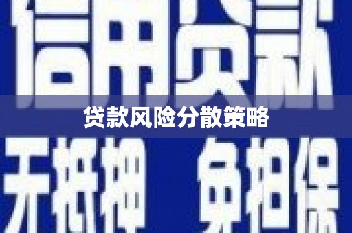 芎林贷款风险分散策略