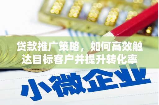 芎林贷款推广策略，如何高效触达目标客户并提升转化率