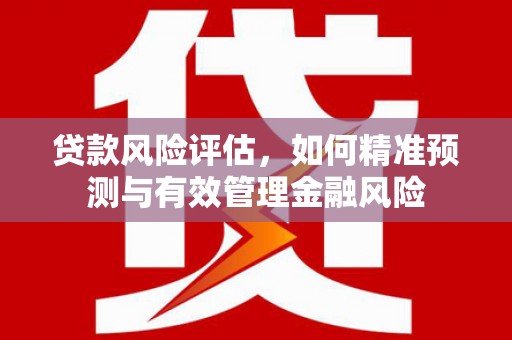 芎林贷款风险评估，如何精准预测与有效管理金融风险