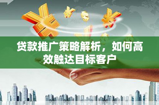 芎林贷款推广策略解析，如何高效触达目标客户