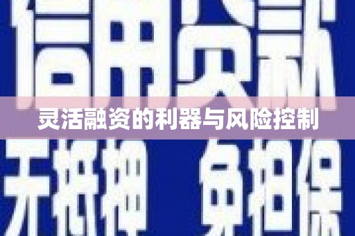 芎林灵活融资的利器与风险控制