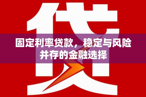 芎林固定利率贷款，稳定与风险并存的金融选择