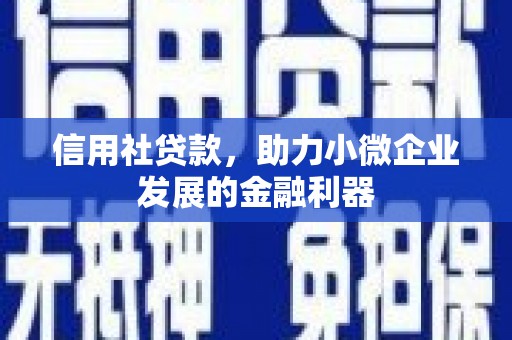 芎林信用社贷款，助力小微企业发展的金融利器