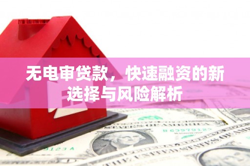 芎林无电审贷款，快速融资的新选择与风险解析