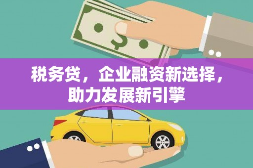 芎林税务贷，企业融资新选择，助力发展新引擎