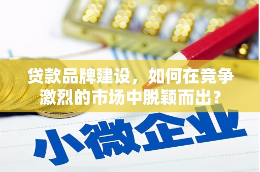 芎林贷款品牌建设，如何在竞争激烈的市场中脱颖而出？
