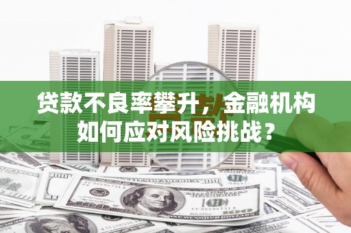 芎林贷款不良率攀升，金融机构如何应对风险挑战？