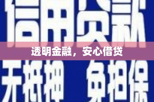 芎林透明金融，安心借贷