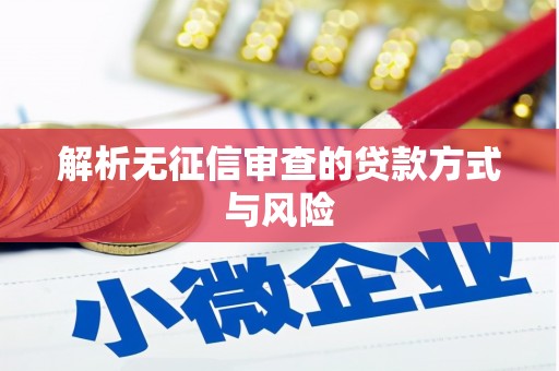 芎林解析无征信审查的贷款方式与风险